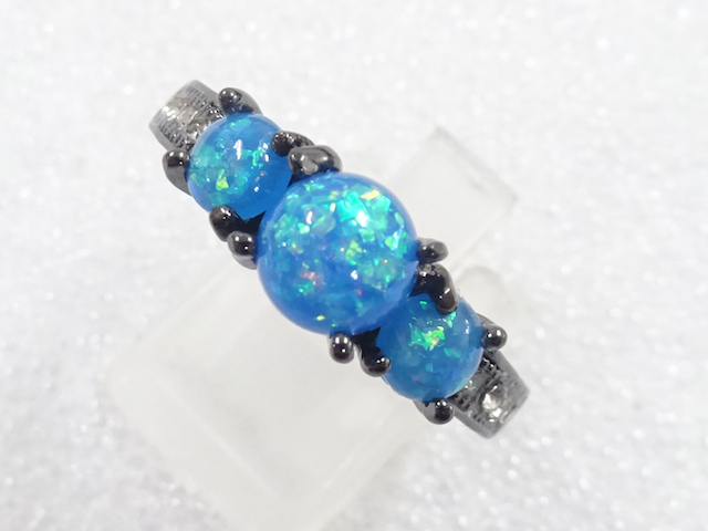 JAPANESE KIMONO / ANTIQUE COLORED STONE RING (SIZE 23.5)